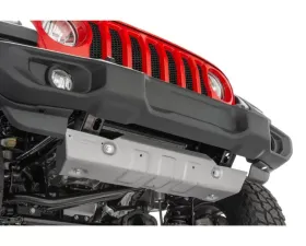Quadratec Aluminum Modular Front Sway Bar Skid Plate Silver Jeep Gladiator JT | Wrangler 2018-2021